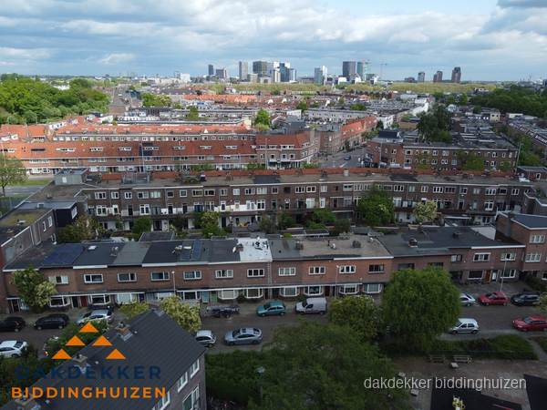 Luchtfoto van daken in woonwijk Biddinghuizen Luchtfoto van daken in woonwijk Biddinghuizen
